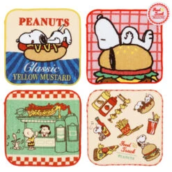 【Order】USJ Peanuts Food Truck Small Towel Set (4pcs)