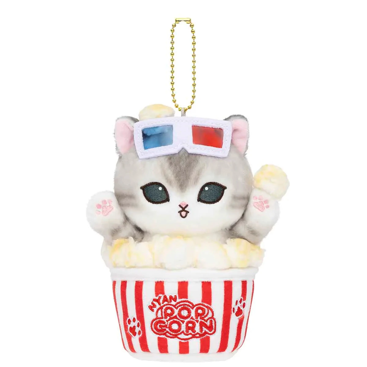 【Order】Mofusand Mofu Mofu Journey Series - Plush Chain(Popcorn) 4 【Order】Mofusand Mofu Mofu Journey Series - Plush Chain(Popcorn) - Image 2