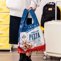 【Order】Mofusand Mofu Mofu Journey Series - Eco Bag Shopping Bag (Pizza)