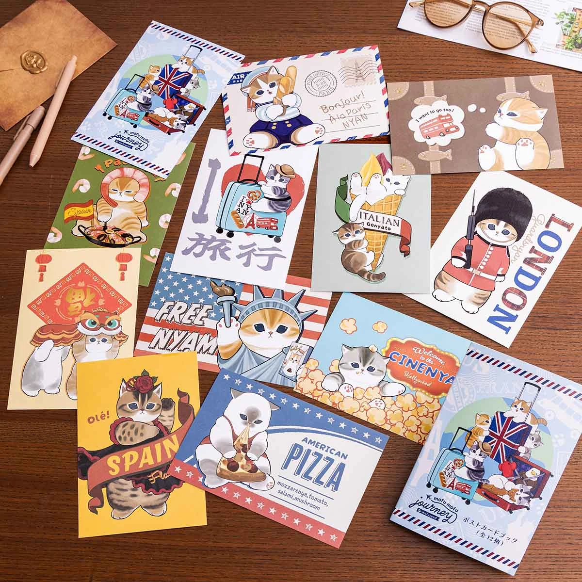 【Order】Mofusand Mofu Mofu Journey Series - Postcard Book 12pcs 3 【Order】Mofusand Mofu Mofu Journey Series - Postcard Book 12pcs