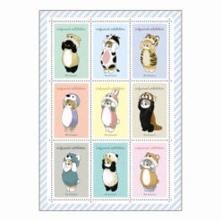 【Order】Mofusand Exhibition Limited Stamp Style Sticker（Animals）