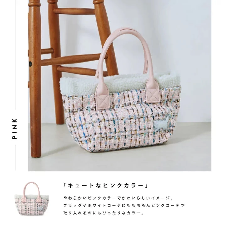 【Order】Paul & Joe Embroidered Cat Tweed Mini Tote Bag 4 【Order】Paul & Joe Embroidered Cat Tweed Mini Tote Bag - Image 2