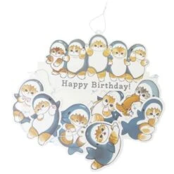 【Order】Mofusand Happy Birthday Garland Card(Shark Cat)