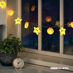 ăOrderăSuper Nintendo Mario Super Star & Coin Garland Light