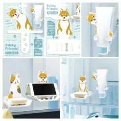[Order] Japanese Sticky Friends Multi-purpose Non-marking Shelf - Shiba Inu